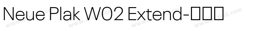 Neue Plak W02 Extend字体转换